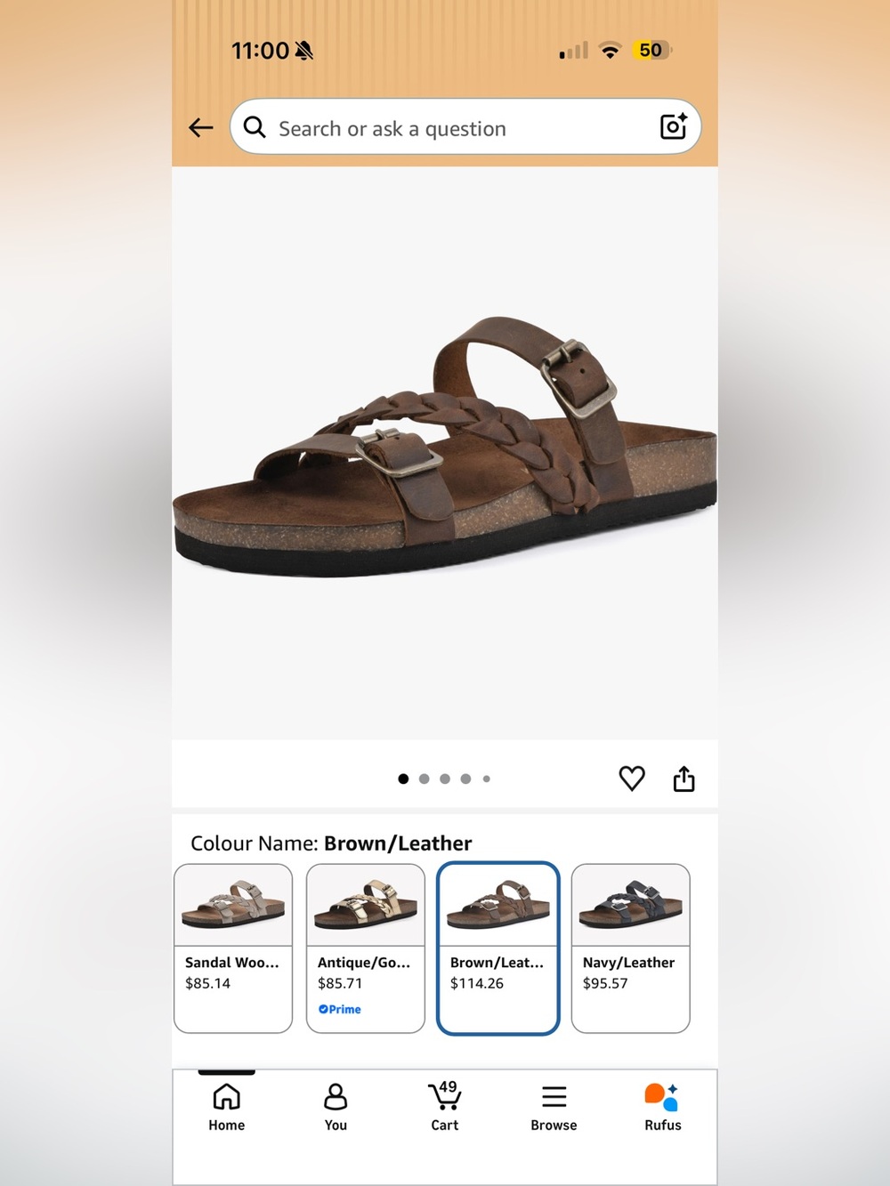 Size 5.5 Leather Sandals